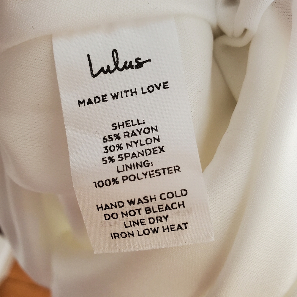 Lulus Bon Apetite Skater White Vneck Dress #188 Feminine Sporty - Picture 5 of 7